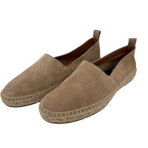 Aquatalia Felipe Weatherproof Suede Espadrille Flats NEW US 8 Beige Tan